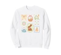 Cottage Core Easter Bunny Coquette Chocolate Patchwork Cute Sweatshirt