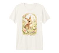 Cottage Core Easter Bunny Coquette Cute Vintage Bow Soft Premium T-Shirt