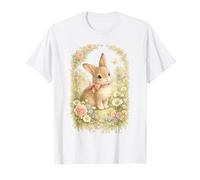 Cottage Core Easter Bunny Coquette Cute Vintage Bow Soft T-Shirt