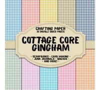 Cottage Core Gingham Scrapbook Crafting Paper: 20 Double Sided Pages of Gingham Designs | Scrapbooking Paper For Junk Journaling, Decorative Crafts, Origami, Collage, Decoupage and Card Making