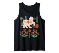 Cottage Core Nordic Winter Bear Pinecone and Nature Tank Top