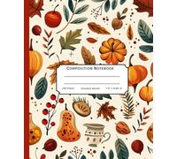 Cottage Core Notebook: Autumn Theme / 100 pages / 7.5 x 9.25 inches