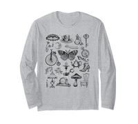 Cottage Core Victorian Dark Academia Moth Long Sleeve T-Shirt