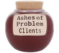 Cottage Creek Jars - Red Ceramic Ashes of Problem Clients Coin Bank & Candy Jar, Piggy Bank for Adults, Ideal Gifts for Women, Men, Dad, Attorney, Therapist, Boss
