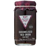 Cottage Delight Caramelised Red Onion Chutney, Jar Deep Rich Flavour, Oak Aged Balsamic, Suitable for Vegetarians, Gluten Free, No Artificial Additives, Made in Small Batches, 310 gram