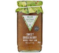 Cottage Delight Sweet Gooseberry Whole Fruit Jam 340g jar Extra Zingy Preserve Bursting with Deliciously Sweet Gooseberries Made in Small Batches Suitable for Vegetarians Gluten Free, 340 gram