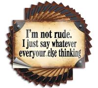 Cottage Door Decals | Direct and Honest: A Bold Statement On Communication Square Durable Vinyl Sticker Easy Apply for Essentials(6X9CM)