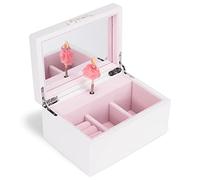 Cottage Garden Ballerina Wood Musical Jewelry Box Plays Tune, 7 Inch, Wood
