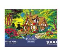 Cottage Garden Jigsaw Puzzles Puzzle for Adults Kids. 1000 Piece River Pathway Impossible Challenge Toy Educational Game Home Decoration for Adults& Kids Age 14 Years Up 38x26cm/1000pcs