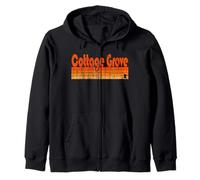 Cottage Grove, Minnesota Retro 80s Style Zip Hoodie
