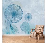 Cottage Minimalist Dandelion Floral Leaves Plants Photo Wallpaper 200 x 140 cm Non-Woven Wall Mural for Living Room Kids Bedroom Hallway Home Decor Art Poster Mural Wallpaper