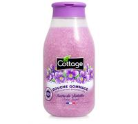 Cottage Natural Spa Exfoliating Body Shower Gel - Sweet Violet, 270ml|100% Natural Grains|Paraben-Free, pH-Balanced, Dermatologically Tested|Gentle Exfoliating Body Wash for Extra Smooth & Soft Skin