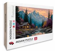 Cottage Wooden Jigsaw Puzzles 61x41in, Snow Mountain Jigsaw Puzzles 5000 Pieces for Adults with Box, Educational Challenging Game, Back Lettering Easy to Distinguish, Summer Gifts, Home Decor, C-1161
