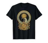 Cottagecore Acoustic Guitar with Moon Sun and Stars T-Shirt