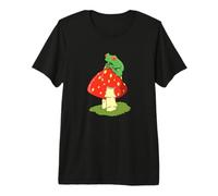 Cottagecore Aestethic - Frog on Toadstool Premium T-Shirt