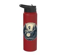 cottagecore Aesthetic Chicken with Banjo Guitar Mushroom Stainless Steel Insulated Water Bottle