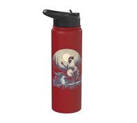 cottagecore Aesthetic Chicken with Banjo Guitar Mushroom Stainless Steel Insulated Water Bottle