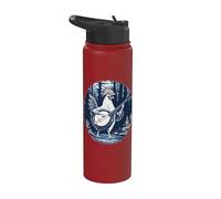 cottagecore Aesthetic Chicken with Banjo Guitar Mushroom Stainless Steel Insulated Water Bottle