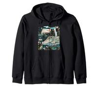 Cottagecore Aesthetic Crocodile Lover Gear Alligator Zip Hoodie