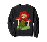 Cottagecore Aesthetic Flower Anime Girl Kawaii Mori Kei Sweatshirt