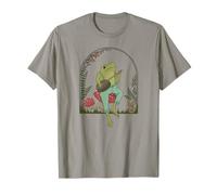 Cottagecore Aesthetic Frog Playing Banjo on Mushroom Cute T-Shirt
