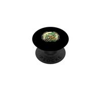 Cottagecore Aesthetic Frog Playing Banjo on Mushroom PopSockets Adhesive PopGrip