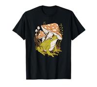 Cottagecore Aesthetic Frog Sitting Under A Mushroom Cute T-Shirt