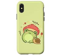 Cottagecore Aesthetic Frog Snail Cute Vintage Case for iPhone X/XS