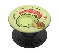 Cottagecore Aesthetic Frog Snail Cute Vintage PopSockets Adhesive PopGrip