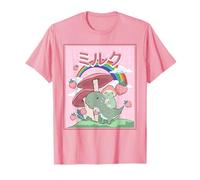 Cottagecore Aesthetic Kawaii Frog Drinking Japanese Milk T-Shirt