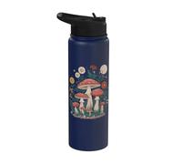 cottagecore Aesthetic Mushroom Toadstool Moon goblincore Stainless Steel Insulated Water Bottle
