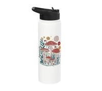 cottagecore Aesthetic Mushroom Toadstool Moon goblincore Stainless Steel Insulated Water Bottle