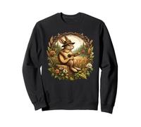 Cottagecore Aesthetic Rabbit Bunny Playing Guitar Musician Sweatshirt