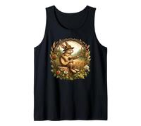Cottagecore Aesthetic Rabbit Bunny Playing Guitar Musician Tank Top