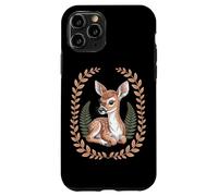 Cottagecore Baby Deer Fawn With Ferns And Laurel Wreath Case for iPhone 11 Pro
