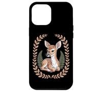Cottagecore Baby Deer Fawn With Ferns And Laurel Wreath Case for iPhone 12 Pro Max