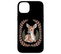 Cottagecore Baby Deer Fawn With Ferns And Laurel Wreath Case for iPhone 14 Plus