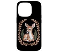 Cottagecore Baby Deer Fawn With Ferns And Laurel Wreath Case for iPhone 14 Pro