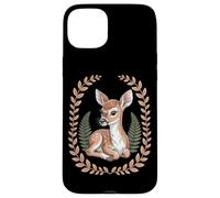 Cottagecore Baby Deer Fawn With Ferns And Laurel Wreath Case for iPhone 15 Plus