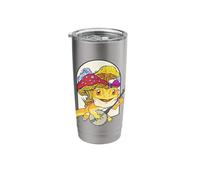Cottagecore Bearded Dragon Playing Banjo On The Mushroom Stainless Steel Insulated Tumbler