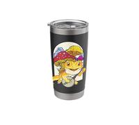 Cottagecore Bearded Dragon Playing Banjo On The Mushroom Stainless Steel Insulated Tumbler