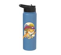 Cottagecore Bearded Dragon Playing Banjo On The Mushroom Stainless Steel Insulated Water Bottle