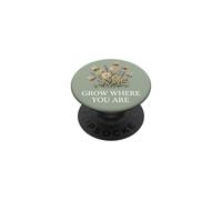 Cottagecore Bee Flower Grow Where You Are Wildflower Garden PopSockets Adhesive PopGrip