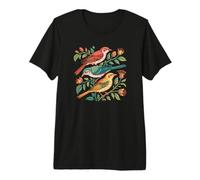 Cottagecore Birds and Flowers Premium T-Shirt