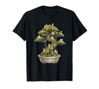Cottagecore Bonsai Tree Kodama Spirits Japanese Garden Art T-Shirt