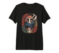 Cottagecore Chicken Sleeping Under A Magical Forest Fungi Premium T-Shirt