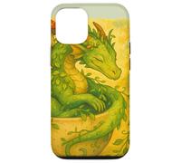 Cottagecore Dragon Naps in Teacup Cozy Tea Time Art Case for iPhone 12/12 Pro