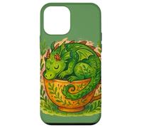 Cottagecore Dragon Naps in Teacup Cozy Tea Time Art Case for iPhone 12 mini