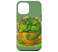 Cottagecore Dragon Naps in Teacup Cozy Tea Time Art Case for iPhone 12 Pro Max