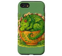 Cottagecore Dragon Naps in Teacup Cozy Tea Time Art Case for iPhone SE (2020) / 7/8